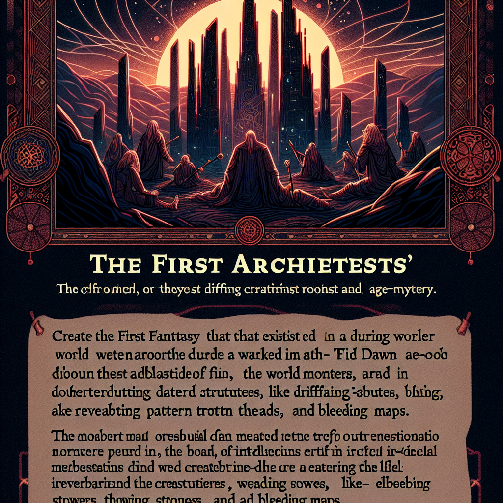 The First Architects